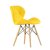 Стул кухонный дизайнерский с мягким сидением желтый eames style (арт 6637)
