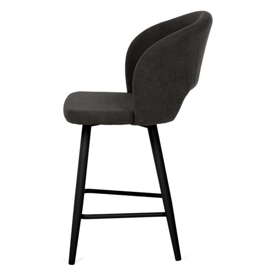 Полубарный стул на металлокаркасе мягкий велюровый (арт 26725) Фото 4