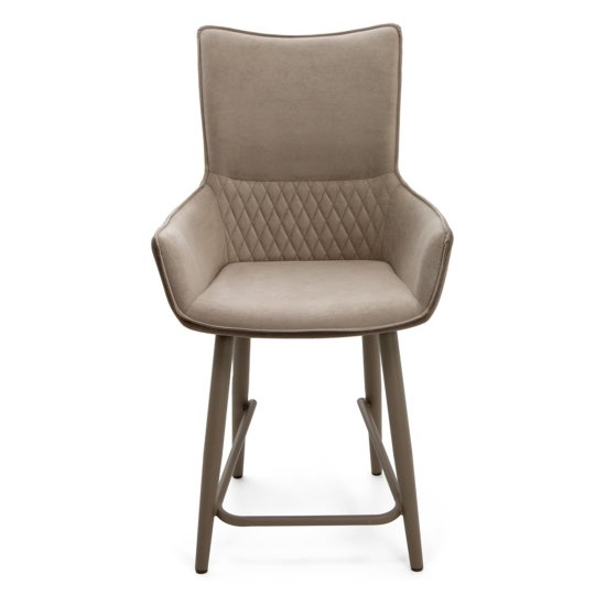 Стул полубарный на металлокаркасе мягкий с подлокотниками (арт 30951) Фото 5