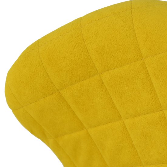 Стул с металлическими ножками мягкий желтый (арт 19343) Фото 4