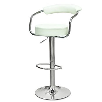 Барный стул на металлокаркасе мягкий с подлокотниками  (арт 5574) - Фото 2