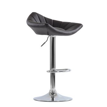 Барный стул дизайнерский на металлокаркасе мягкий коричневый (арт 6484) - Фото 2