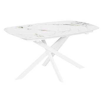 Стол раскладной полуовальный со столешницей из керамики (арт 34280) - Фото 2