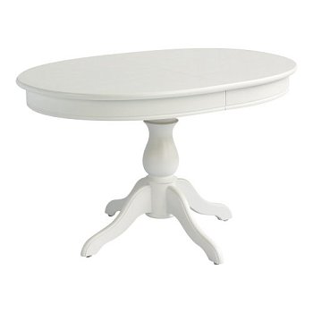 Стол для кухни раздвижной из дерева белый классический (арт 5030) - Фото 2