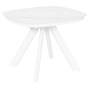 Стол раскладной овальный с керамической столешницей под мрамор (арт 35221) - Фото 2