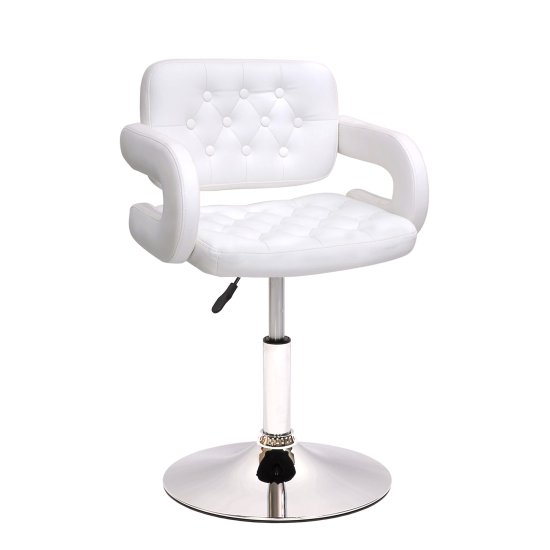 Полубарный стул на металлическом каркасе с подлокотниками (арт 5473) Фото 1