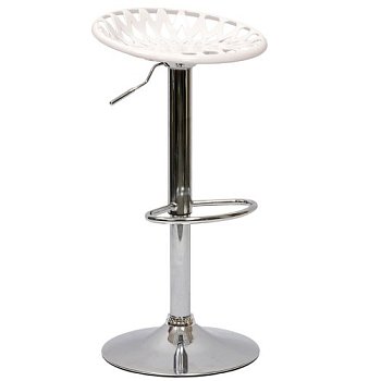 Барный стул на металлическом каркасе ножки хром регулируемый (арт 6467) - Фото 2