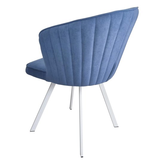 Стул на металлическом каркасе синий (арт 31753) Фото 2