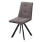 Стул для кухни на металлическом каркасе мягкий серый из велюра (арт 29470)