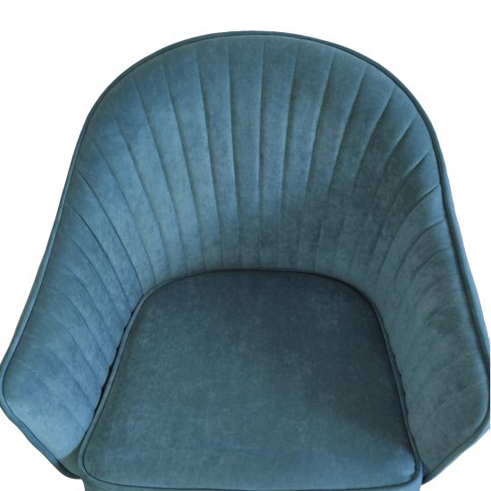 Полукресло мягкое с подлокотниками голубой (арт 29540) Фото 4