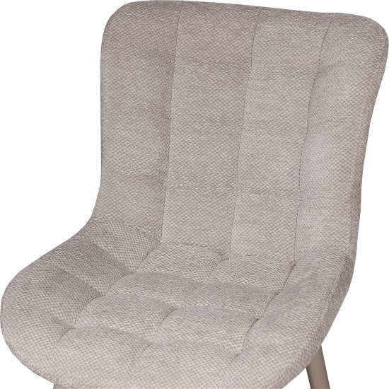 Стул на металлокаркасе с мягкой обивкой кремовый (арт 35523) Фото 2