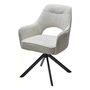 Полукресло на металлокаркасе мягкое с подлокотниками бежевое (арт 33728) - Фото 2