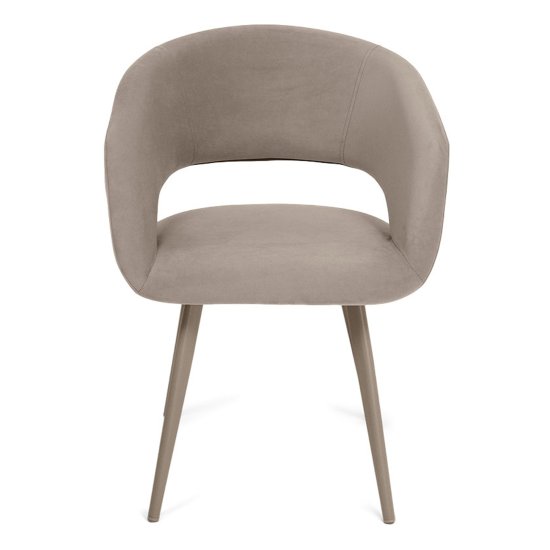 Стул мягкий слоновая кость велюровый (арт 33605) Фото 5