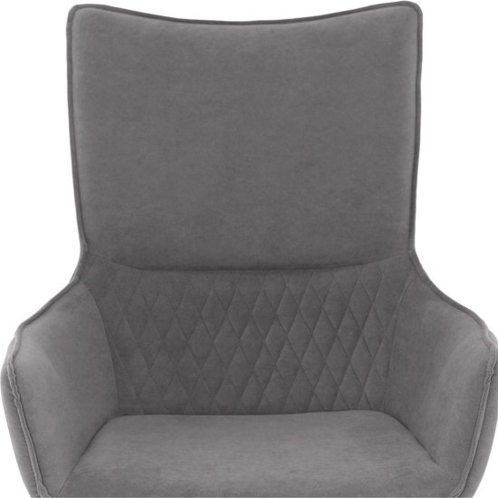 Стул дизайнерский на металлокаркасе с подлокотниками серый (арт 35575) Фото 8