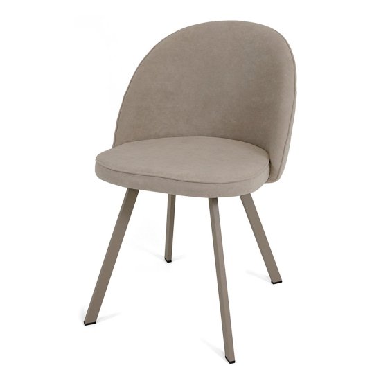 Стул мягкий бежевый с обивкой из велюра (арт 21271) Фото 4