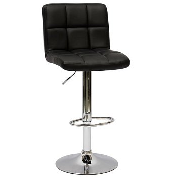 Стул барный на хромированный мягкий регулируемый (арт 5607) - Фото 2