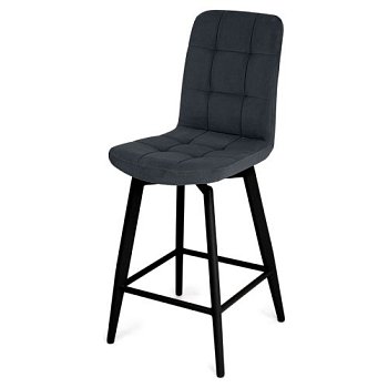 Полубарный стул на металлокаркасе с мягким сидением из велюра (арт 33334) - Фото 2