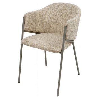 Стул-кресло дизайнерский мягкий бежевый (арт 35509) - Фото 2