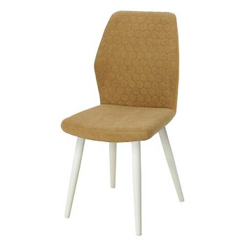 Стул кухонный на металлокаркасе мягкий бежевый из велюра (арт 20050) - Фото 2