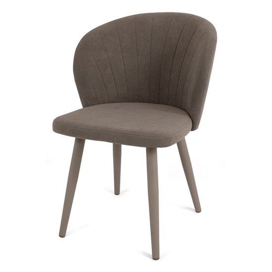 Стул мягкий слоновая кость из велюра (арт 22451) Фото 2