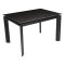 Обеденный стол раздвижной из керамогранита черный 120 см (арт 25489)