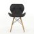 Стул из массива дерева с мягким сидением черный из экокожи eames (арт 5649)