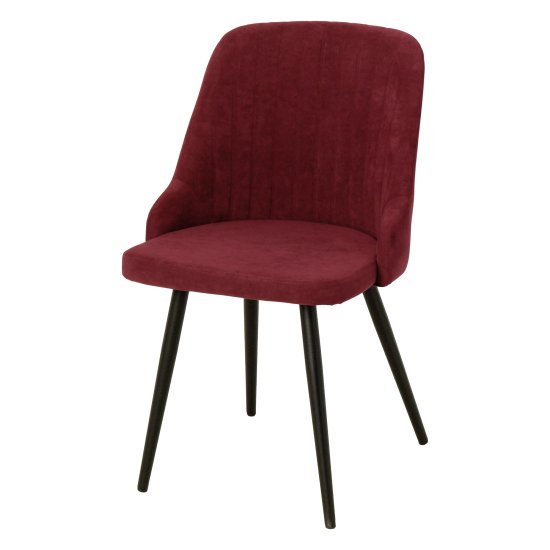 Стул обеденный с мягким сидением красный велюровый (арт 24239) Фото 1