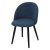 Стул кухонный на металлическом каркасе мягкий синий велюровый (арт 21184)
