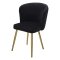 Стул на металлокаркасе мягкий черный современный (арт 33639)