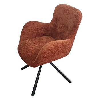 Стул-кресло мягкий с подлокотниками оранжевый (арт 33724) - Фото 2
