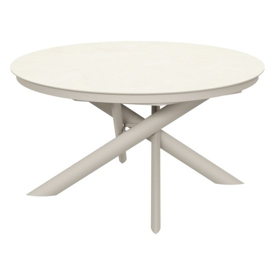 Стол обеденный раскладной керамический слоновая кость (арт 32696) Фото 1