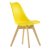 Стул кухонный дизайнерский мягкий желтый eames (арт 11892)