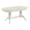 Стол обеденный раздвижной овальный белый в классическом стиле (арт 4880)