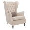 Кресло мягкое с подлокотниками бежевое (арт 13361)