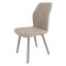 Стул на металлокаркасе мягкий бежевый велюровый (арт 13805)