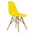 Стул дизайнерский деревянный желтый пластиковый eames (арт 10864)