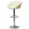 Стул барный хромированный мягкий бежевый регулируемый (арт 6466)