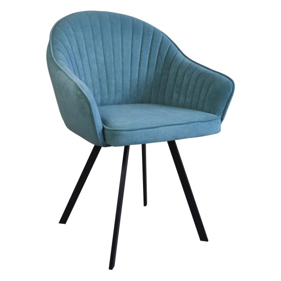 Полукресло мягкое с подлокотниками голубой (арт 29540) Фото 3