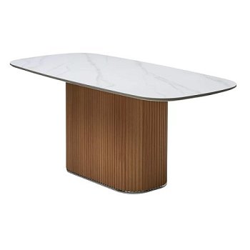 Стол обеденный на одной ножке 180 см (арт 33382) - Фото 2