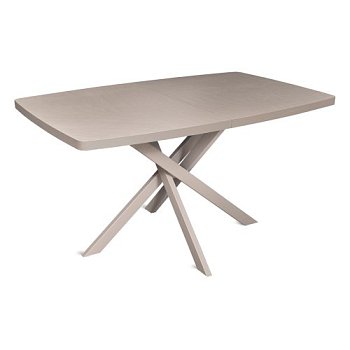 Стол обеденный дизайнерский раскладной слоновая кость 140 см (арт 28355) - Фото 2