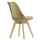 Стул обеденный мягкий светло-коричневый современный (арт 10869)