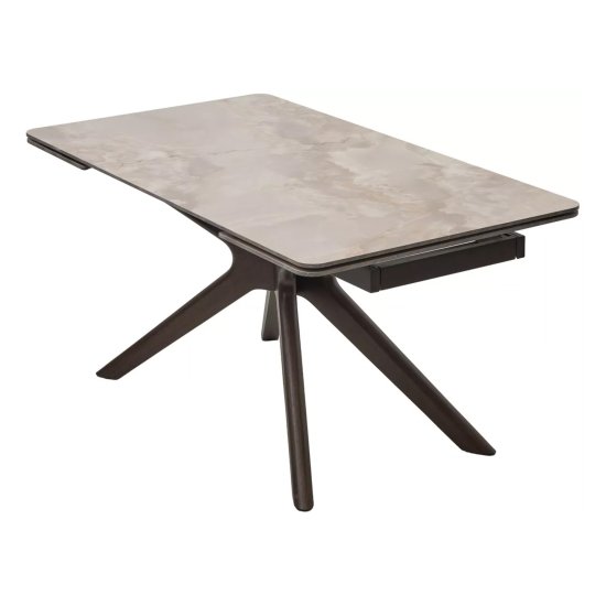 Стол раздвижной керамический на одной ножке (арт 33536) Фото 5