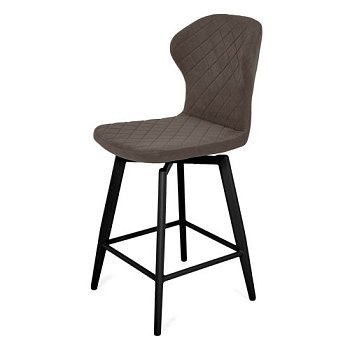 Стул барный на металлокаркасе мягкий велюровый (арт 34157) - Фото 2