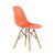 Стул дизайнерский деревянный оранжевый eames (арт 2327)