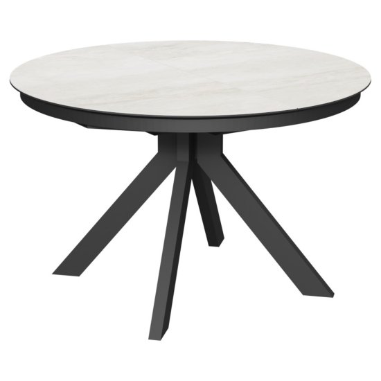Стол обеденный раскладной круглый с керамическим покрытием (арт 35177) Фото 1