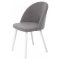 Стул с металлическими ножками серый велюровый (арт 20283)