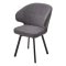 Стул кухонный на каркасе из металла с мягким сидением серый (арт 33656)