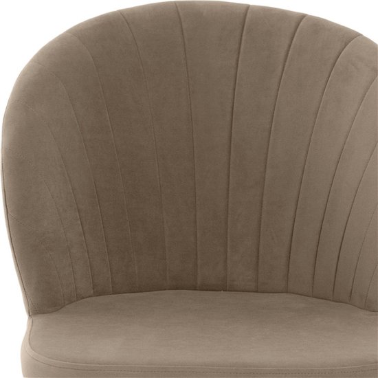 Стул обеденный мягкий слоновая кость из велюра (арт 35332) Фото 6