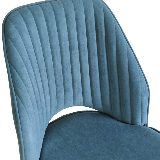 Полубарный стул с мягкой обивкой синий (арт 31989) Фото 3