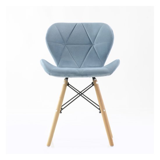 Стул для кухни дизайнерский мягкий голубой eames (арт 12196) Фото 2